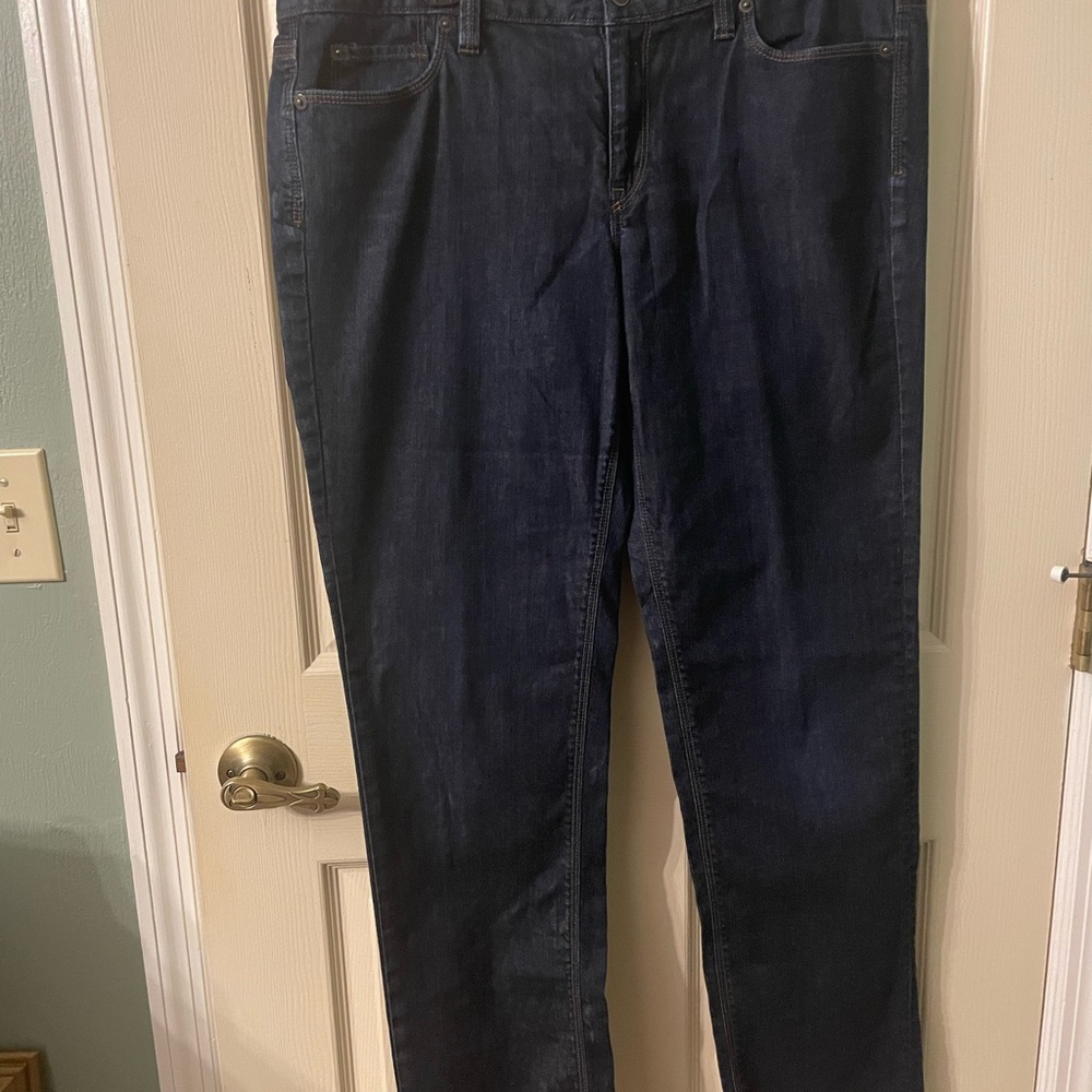 LOFT Modern Straight Jeans - Dark Blue
